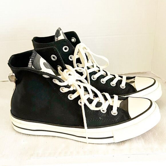 New Rare Converse Chuck Taylor Sneakers Cow print tongue Mens 6.5 Womens 8.5 - Picture 2 of 5